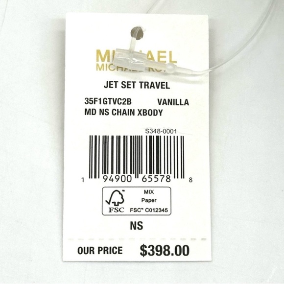 Michael Kors Medium NS Chain Xbody Bag Vanilla - Picture 10 of 10